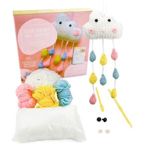 vidabita Cloud Crochet Kit for Beginners Kids Adults, Crochet Wall Hanging Knitting Kit for Home & Wall Decoration, Finished Size 17.7"
