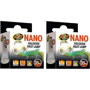 (2 Pack) Zoo Med Labs 35W Nano Halogen Heat Lamp