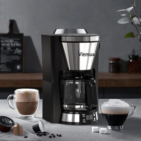 Coffee Maker with 10-Cup Programmable, Automatic Drip, Timer, Auto Shut Off, Smart Anti-Drip System, Keep-warm Plate, Electric Filter, Quick Brew Coffee Machine