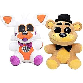 3Pack Five Night Plushies 7inch Five Night Plush Toys - Light Springtrap Bonnie Foxy Toy Bonnie Stuffed Animal Doll Foxy Plush