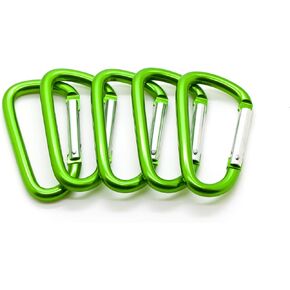 3" Aluminum Carabiner D Shape Buckle Pack, Keychain Clip, Spring Snap Key Chain Clip Hook Buckle