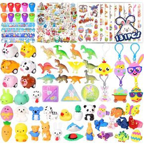 131pcs Easter Egg Fillers for Kids Toddlers Girls Boys Small Easter Basket Stuffers for Teens, Stuffed Eggs for Easter Egg Hunt Easter Gifts Toys Party Favors Classroom Exchange Gift