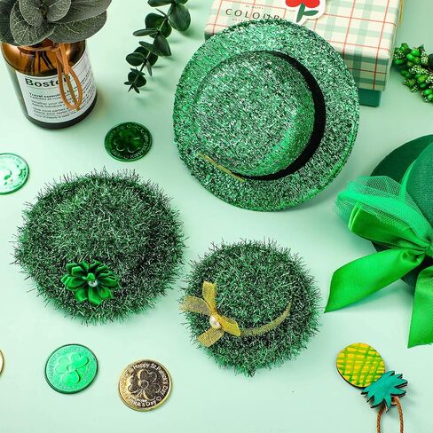 6 Pieces St. Patrick's Day Party Hat Hairpins Leprechaun Hats Mini Hat Hair Clips Irish Green Accessories for Women Girls, St. Patrick's Day Decorations in Saudi Arabia