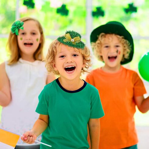 6 Pieces St. Patrick's Day Party Hat Hairpins Leprechaun Hats Mini Hat Hair Clips Irish Green Accessories for Women Girls, St. Patrick's Day Decorations in Saudi Arabia