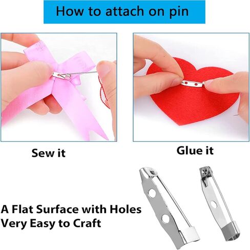 240 قطعة دبوس قفل بروش للمشاريع الحرفية شارة شارة اقتباسات صنع الصدار وعلامات الأسماء (15 مم/25 مم لكل 120) in Kuwait