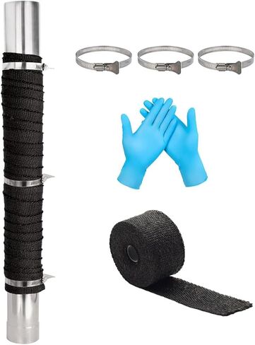 DoDoGear Stove Pipe Wrap for Camping Tent Stove and Fireproof Stovepipe Anti-Scald Glass Fibre Belt in Saudi Arabia