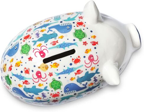 صندوق نقود بتصميم على شكل خنزير من السيراميك للأطفال تحت البحر من تيلي بيج in Kuwait