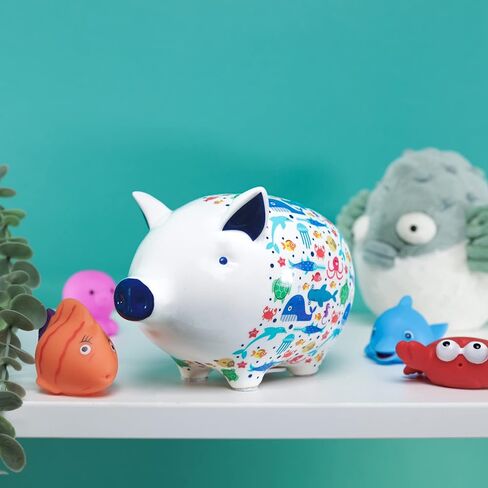 صندوق نقود بتصميم على شكل خنزير من السيراميك للأطفال تحت البحر من تيلي بيج in Kuwait