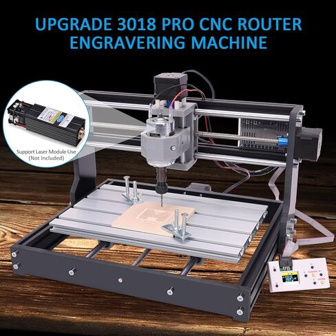 مجموعة أدوات جهاز التوجيه mcwdoit CNC، 3018 Pro GRBL Control 3 محاور آلة طحن النقش DIY، مجموعة أدوات قطع نحت سطح المكتب للخشب الأكريليك البلاستيك PCB MDF، منطقة عمل XYZ 11.8 * 7.1 * 1.8 بوصة in Kuwait
