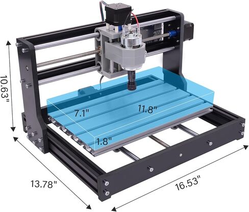 مجموعة أدوات جهاز التوجيه mcwdoit CNC، 3018 Pro GRBL Control 3 محاور آلة طحن النقش DIY، مجموعة أدوات قطع نحت سطح المكتب للخشب الأكريليك البلاستيك PCB MDF، منطقة عمل XYZ 11.8 * 7.1 * 1.8 بوصة in Kuwait