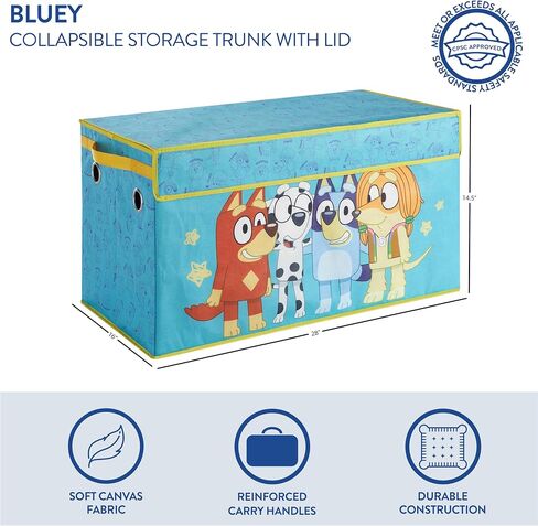 Idea Nuova Bluey Collapsible Storage Trunk, Durable with Soft Lid, 28.5"x14.5"x16" in Saudi Arabia