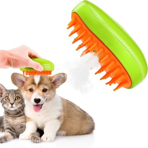 فرشاة بخارية للقطط من أوفيروش، 3 في 1 فرشاة للقطط مشبع بالبخار للتساقط، فرشاة للتنظيف الذاتي للقطط بالبخار، فرشاة متعددة الوظائف للعناية بالقطط، أداة إزالة شعر الحيوانات الأليفة للقطط الصغيرة والكلاب الصغيرة ذات الشعر الطويل والقصير in Kuwait