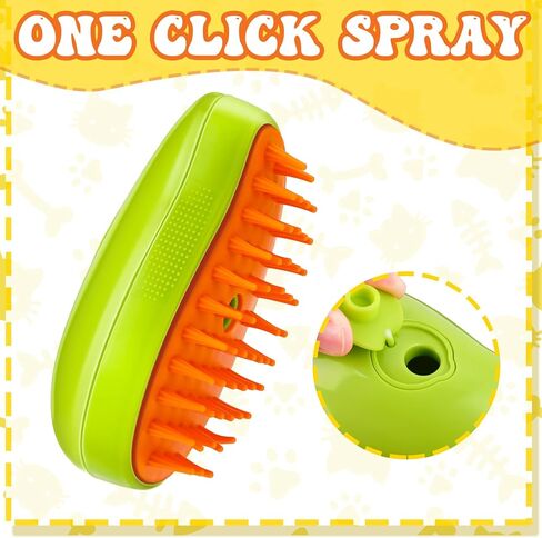 فرشاة بخارية للقطط من أوفيروش، 3 في 1 فرشاة للقطط مشبع بالبخار للتساقط، فرشاة للتنظيف الذاتي للقطط بالبخار، فرشاة متعددة الوظائف للعناية بالقطط، أداة إزالة شعر الحيوانات الأليفة للقطط الصغيرة والكلاب الصغيرة ذات الشعر الطويل والقصير in Kuwait