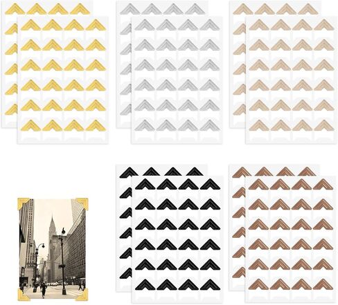 240 Pieces Photo Corners Self Adhesive Picture Corners for Scrapbooking, Photo Mounting Corners for DIY Scrapbook, Album, Journal, 10 Sheets in Saudi Arabia