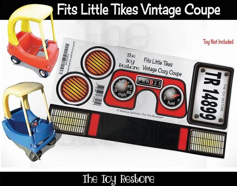 ملصقات بديلة تناسب Little Tikes Vintage 80s 90s Cozy Coupe RED in Kuwait
