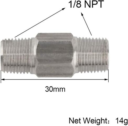 1/8 NPT ذكر إلى ذكر موصل الفولاذ المقاوم للصدأ PCP محول تعبئة كرات الطلاء in Kuwait