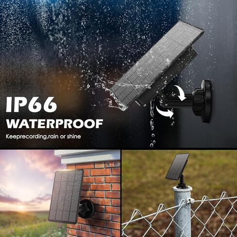 لوحة طاقة شمسية لكاميرا تريل تيار مستمر 12 فولت/1 أمبير 6 فولت/1.5 أمبير مع بطارية ليثيوم مدمجة 5000 مللي أمبير في الساعة قابلة لإعادة الشحن طقم شاحن البطارية الشمسية IP66 مقاوم للماء in Kuwait