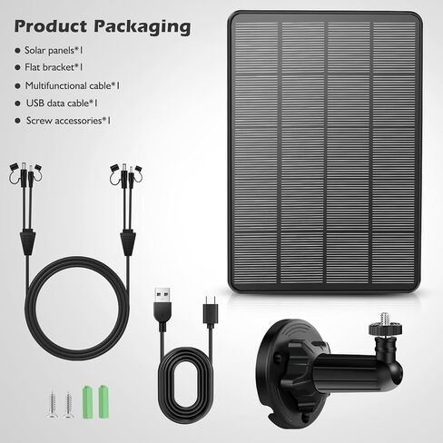 لوحة طاقة شمسية لكاميرا تريل تيار مستمر 12 فولت/1 أمبير 6 فولت/1.5 أمبير مع بطارية ليثيوم مدمجة 5000 مللي أمبير في الساعة قابلة لإعادة الشحن طقم شاحن البطارية الشمسية IP66 مقاوم للماء in Kuwait