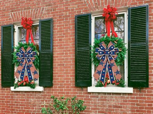 ABTOLS Large Patriotic Wreath Bows, Veteran's Day Star Bows for Wreath Stripe Wreath Bows America Flag Bows for Front Door Labor Day Tree Bows for Indoor Outdoor Decor in Saudi Arabia