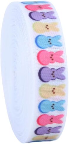 شريط عيد الفصح من ميسيي، شرائط بيض عيد الفصح، أرنب الجزر، تستخدم لأقواس الشعر، إكليل، تغليف الهدايا، تزيين السلة (مجموعة عيد الفصح 1) in Kuwait