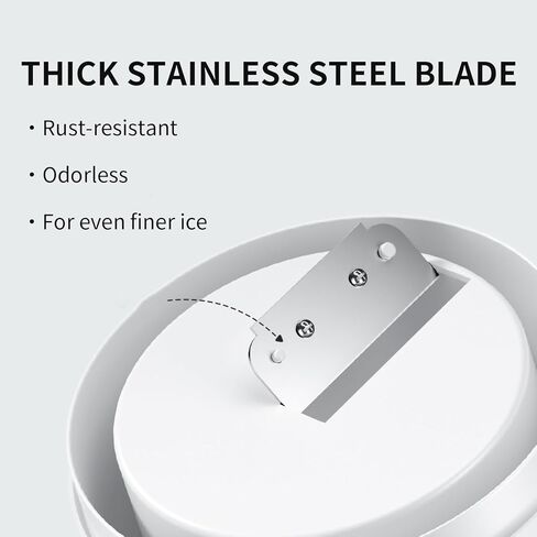 Yanpoake ماكينة حلاقة الثلج اليدوية ماكينة صنع الثلج المخروطية المحمولة كسارة صانع الثلج المكسر مع 2 صينية مكعبات ثلج مجانية ومجرفة ثلج للاستخدام المنزلي في الهواء الطلق in Kuwait