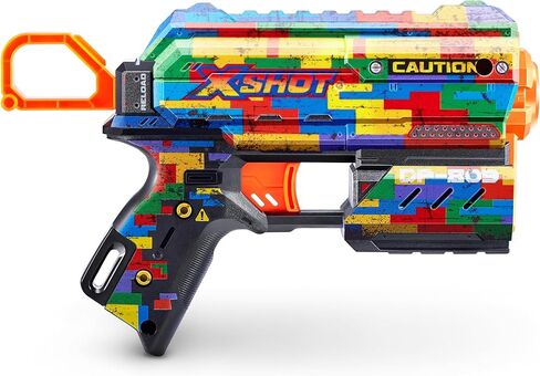 مسدس X-Shot Skins Flux Blaster مع 16 سهمًا - Beast Out Skin (عبوتان) من ZURU، سهولة إعادة التحميل، تقنية Air Pocket Dart، لعبة مسدس إسفنجي للأطفال والمراهقين والبالغين in Kuwait