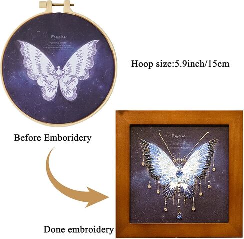 Shanranplus Embroidery Kit for Beginners, Cross Stitch Kits for Adults with Instructions,Needle Point Kits for Adults,Crafts for Adults,Hobby Kits for Adults in Saudi Arabia