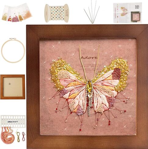 Shanranplus Embroidery Kit for Beginners, Cross Stitch Kits for Adults with Instructions,Needle Point Kits for Adults,Crafts for Adults,Hobby Kits for Adults in Saudi Arabia