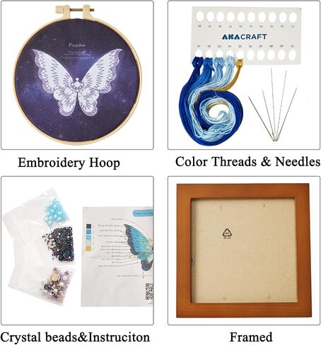 Shanranplus Embroidery Kit for Beginners, Cross Stitch Kits for Adults with Instructions,Needle Point Kits for Adults,Crafts for Adults,Hobby Kits for Adults in Saudi Arabia