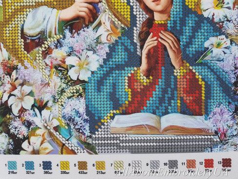 مجموعة تطريز بالخرز من AllAboutEmbroideryUA، مجموعة نسيج يدوية بإبرة الإعلان، أيقونة دينية in Kuwait