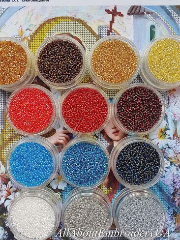 مجموعة تطريز بالخرز من AllAboutEmbroideryUA، مجموعة نسيج يدوية بإبرة الإعلان، أيقونة دينية in Kuwait