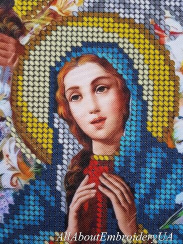 مجموعة تطريز بالخرز من AllAboutEmbroideryUA، مجموعة نسيج يدوية بإبرة الإعلان، أيقونة دينية in Kuwait