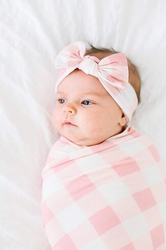 Copper Pearl Baby Bows: Stylish Headbands for Baby Girls, Premium Soft and Stretchy Baby Headbands, Perfect for Newborns, Trendy Designs - Belle in Saudi Arabia