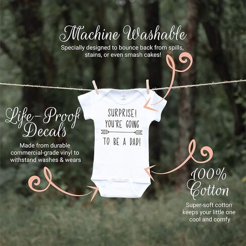 Bump and Beyond Designs New Dad Suprise Pregnancy Announcement Newborn Bodysuit in Saudi Arabia