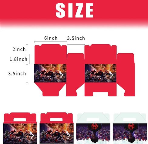 Hbavfihnbg Spidey Party Favors Boxs Treat Boxs With Handle For Spidey Party Favors Spidey Theme Birthday Goody Boxs Spidey Party Decorations Supplies in Kuwait