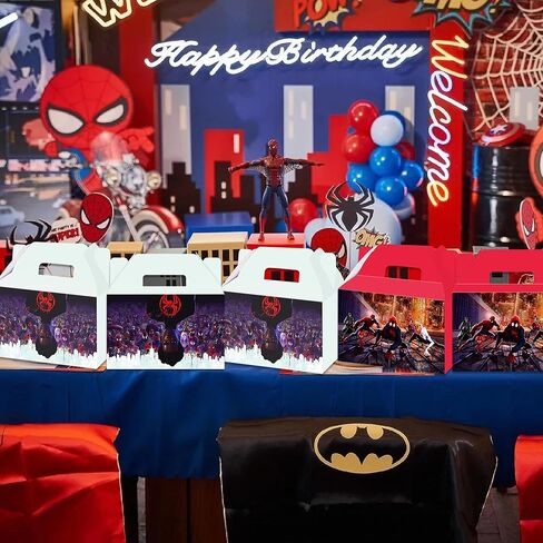 Hbavfihnbg Spidey Party Favors Boxs Treat Boxs With Handle For Spidey Party Favors Spidey Theme Birthday Goody Boxs Spidey Party Decorations Supplies in Kuwait