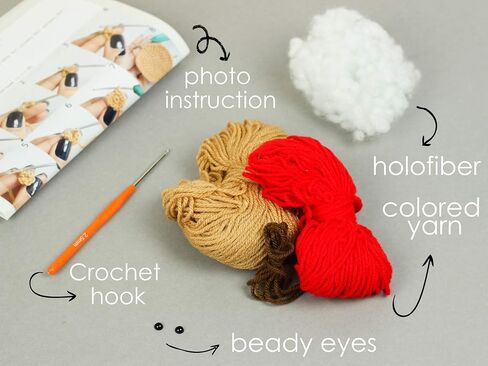 Crochet Craft Kit CAT, Arts and Crafts for Teens and Adults, All Materials Included, Step by Step Illustrated Instructions with 45 Pictures, Hypoallergenic Yarn in Saudi Arabia