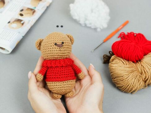 Crochet Craft Kit CAT, Arts and Crafts for Teens and Adults, All Materials Included, Step by Step Illustrated Instructions with 45 Pictures, Hypoallergenic Yarn in Saudi Arabia