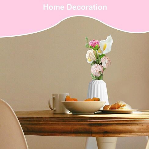 Elecpioneev 8 قطع باقة زهور القرنفل المحبوكة، زهور محبوكة للديكور، طقم كروشيه لعيد الأم، هدية عيد ميلاد وعيد الحب in Kuwait