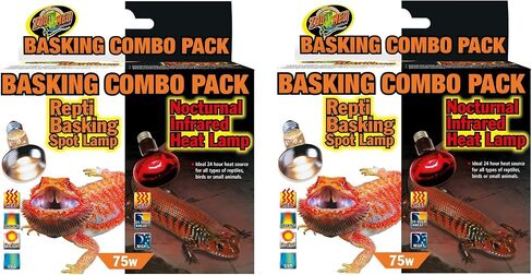 Zoo Med 2 Pack of Day/Night Light Basking Combo Pack, Each Pack Contains 1 Day and 1 Night Bulb in Saudi Arabia