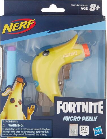 NERF MicroShots Fortnite Micro Peely - Mini Dart-Firing Blaster and 2 Official Elite Darts - for Youth, Teens, Adults in Saudi Arabia