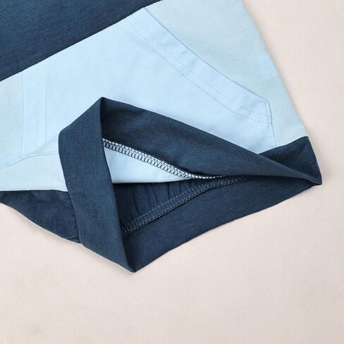 بيبي بوي ملابس طفل ملابس الصيف قصيرة الأكمام مقنعين المرقعة تي شيرت كامل وجيب طقم بناطيل رجالي 12 شهرًا-4T in Kuwait