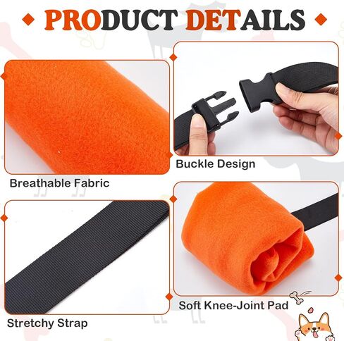 2 Pcs Dog Elbow Protector Dog Elbow Sleeves with Cotton Pad Soft Dog Elbow Brace Reinforced Elbow Pads with Elastic Strap for Dogs Prevent Injury Callus Licking Wound Relief Pressure Sore in Saudi Arabia