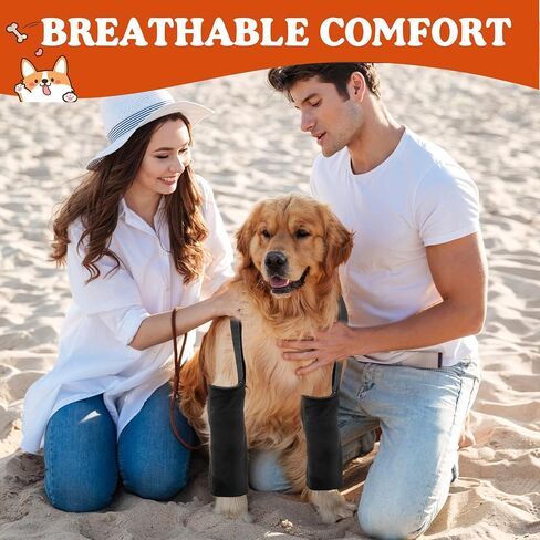 2 Pcs Dog Elbow Protector Dog Elbow Sleeves with Cotton Pad Soft Dog Elbow Brace Reinforced Elbow Pads with Elastic Strap for Dogs Prevent Injury Callus Licking Wound Relief Pressure Sore in Saudi Arabia