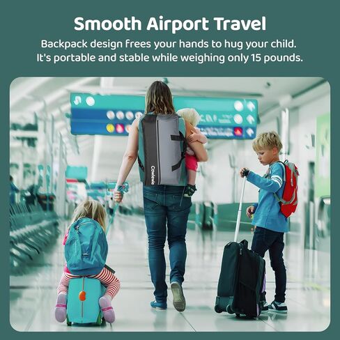 سرير أطفال للسفر وساحة لعب من Cowiewie، سرير أطفال محمول قابل للطي للأطفال الرضع والأطفال الصغار من سن 1 إلى 3 سنوات، روضة أطفال قابلة للتنفس وقابلة للغسل مع مرتبة مقاومة للماء، حقيبة ظهر صغيرة الحجم للسفر - رمادي داكن in Kuwait