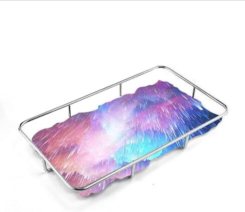 3 قطع قوالب صينية كبيرة من راتينج السيليكون قالب صينية الجيود من راتنجات الإيبوكسي مع مقابض ذهبية وفضية، قوالب صينية من السيليكون الراتنج لتقديم لوح مقبض على شكل مستطيل كبير in Kuwait