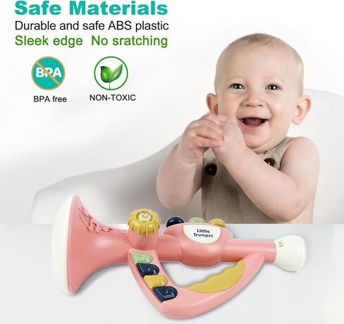 ألعاب موسيقية للأطفال، لعبة البوق الصغير للأطفال الصغار، ألعاب تعليمية للأطفال، ألعاب موسيقية للرضع للفتيات والأولاد من عمر 1 2 3 سنوات (أزرق) in Kuwait