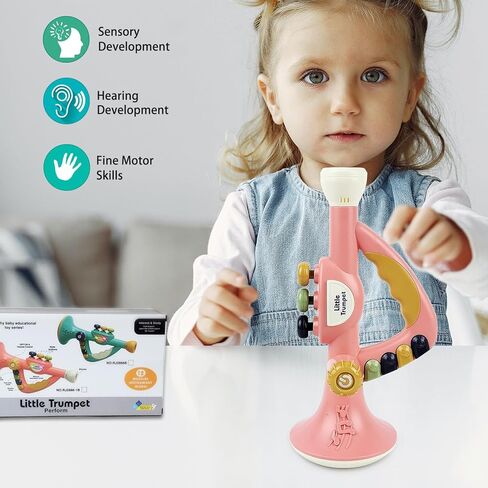 ألعاب موسيقية للأطفال، لعبة البوق الصغير للأطفال الصغار، ألعاب تعليمية للأطفال، ألعاب موسيقية للرضع للفتيات والأولاد من عمر 1 2 3 سنوات (أزرق) in Kuwait