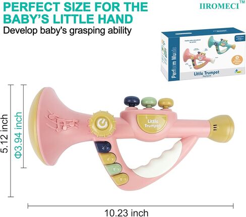 ألعاب موسيقية للأطفال، لعبة البوق الصغير للأطفال الصغار، ألعاب تعليمية للأطفال، ألعاب موسيقية للرضع للفتيات والأولاد من عمر 1 2 3 سنوات (أزرق) in Kuwait