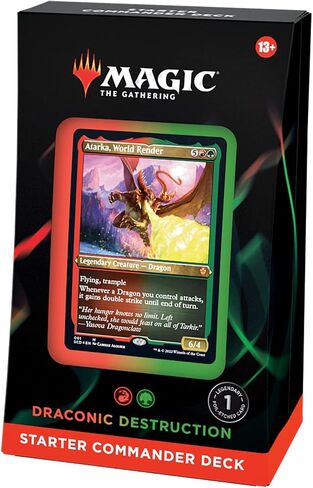Magic: The Gathering Starter Commander Deck – Draconic Destruction (Red-Green) | Ready-to-Play Deck for Beginners and Fans | Ages 13+ | Collectible Card Games in Saudi Arabia